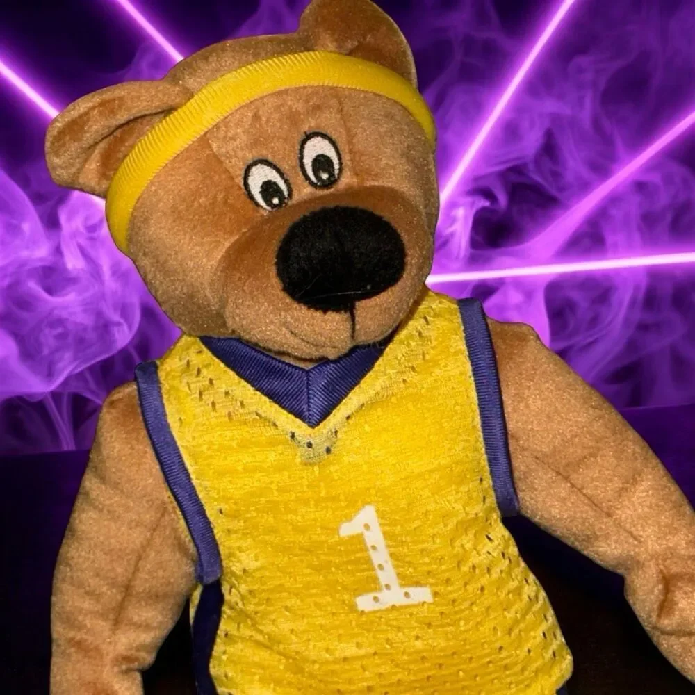 BJ Toy Company Basketball Bear Plush Lakers Yellow/Purple Colord Uniform Stuffed